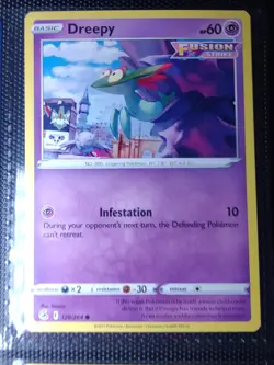 Pokemon TCG Fusion Strike - Dreepy 128/264 - Common English Card Non-Holo NM/LP - Image 1