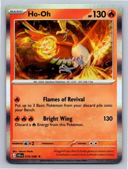 Ho-Oh 010/086 Rare Chaos Rising Pokemon Holo Near Mint - Image 1