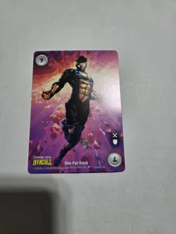 OverPower Card Game Origins 2025 Invincible Promo Card with Free Shipping - Image 1