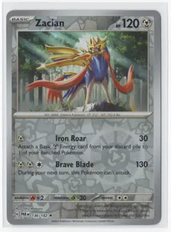 Pokemon Paradox Rift 136/182 Zacian Reverse Holo - Image 1