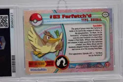 PSA 9 MINT 2000 Topps Pokemon TV #83 Farfetchd Animation Series 2 Foil Holo Rare - Image 2