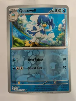 Quaxwell 053/198 Scarlet & Violet Base Set Pokemon Reverse Holo Foil Nice! - Image 1