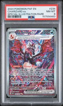 2024 POKEMON PAF EN-PALDEAN FATES SPECIAL ILLUSTRATION RARE CHARIZARD EX PSA 8 - Image 1