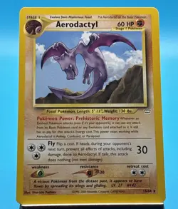POKEMON NEO REVELATION UNLIMITED AERODACTYL NONHOLO 15/64 LP+ - Image 1