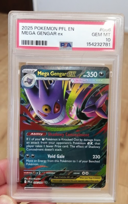 Pokemon Mega Gengar ex 056/094 Me02: Phantasmal Flames PSA 10 - Image 1