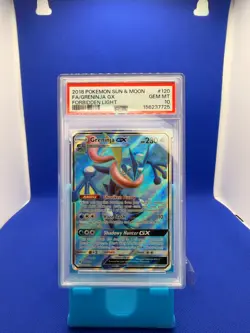 2018 POKEMON SUN & MOON FORBIDDEN LIGHT #120 FULL ART/GRENINJA GX PSA 10 - Image 1
