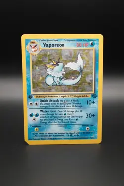 Vaporeon 12/64 Holo Rare Jungle Pokemon 1st Edition Holo Heavily Played - Image 1