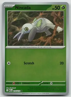 Pokemon Nincada 016/132 Mega Evolution Common Reverse Holo NM - Image 1