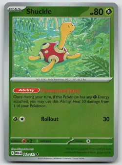 Pokemon Shuckle 011/132 Mega Evolution Uncommon Reverse Holo NM - Image 1