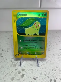 Chikorita 99/165 Reverse Holo Expedition 2002 Pokemon Card MP - Image 1