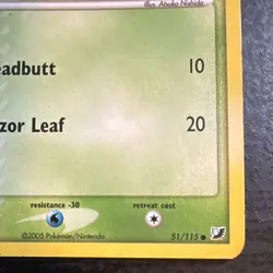 Pokemon TCG Chikorita 51/115 EX Unseen Forces Reverse Holo 2005 EN - Image 3