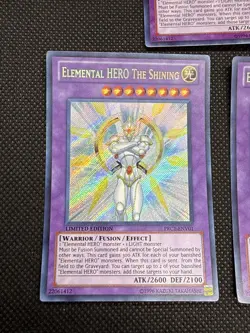 Yugioh Elemental Hero the Shining PRC1-ENV01 Secret Rare NM x3 - Image 2