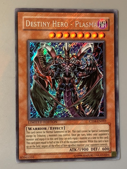 yugioh Destiny Hero Plasma CT04-EN003 Secre LEAK Beautiful Limited Near Mint - Image 1