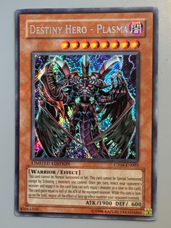 yugioh Destiny Hero Plasma CT04-EN003 Secre LEAK Beautiful Limited Near Mint - Image 5