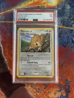 PSA 7 NM Pokemon - Raticate - 29/99 - Platinum: Arceus - Rare Card - Image 1