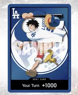 2026 ONE PIECE LOS ANGELES DODGERS MONKEY D LUFFY DON CARD PROMO 7/2/26 PRESALE - Image 1