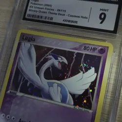 CGC 9 SWIRL Lugia 29/115 Unseen Forces Holo Rare Foil Nintendo Pokemon Card - Image 1