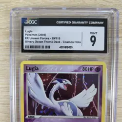 CGC 9 SWIRL Lugia 29/115 Unseen Forces Holo Rare Foil Nintendo Pokemon Card - Image 4