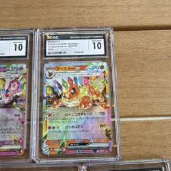 CGC Graded Japanese Pokemon Holo Card Lot of 5 - Espeon ex, Flareon ex - Image 3
