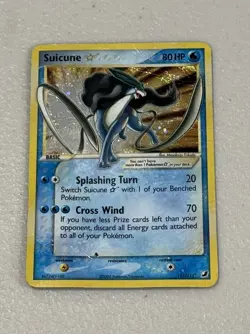 Suicune Gold Star Holo Card 115/115 Unseen Forces - Heavily Played/ Authentic - Image 1