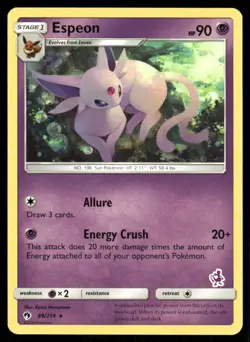 Pokemon Cards Espeon - 89/214 (Mewtwo Stamped) 089/214 Battle Academy Promo NM - Image 1