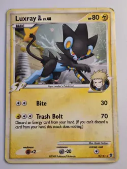 Luxray GL 9/111 Rising Rivals Holo 2009 Pokemon Card Heavy Play - Image 1