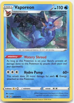 Vaporeon - Promo SWSH: Sword & Shield Promo Cards SWSD Water Holo SWSH072 2019 L - Image 1