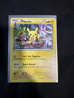 Pokemon TCG Pikachu XY95 XY Black Star Promo Holo Card HP - Image 1