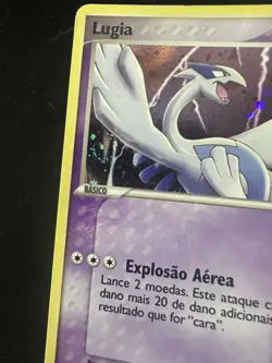 Pokemon TCG Lugia Unseen Forces 29/115 Rare Trading Card Portuguese SWIRL - Image 2