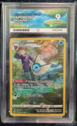 Pokemon TCG Vaporeon TG02/TG30 Brilliant Stars Trainer Gallery ACE 9 - Image 1