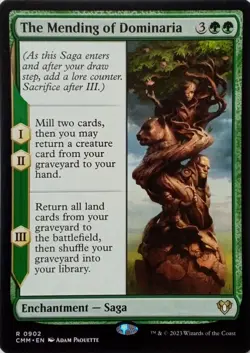 0902 THE MENDING OF DOMINARIA RARE COMMANDER MASTERS MTG CARD - Image 1