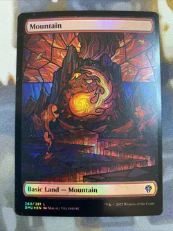 Mountain (0280) - Foil Showcase NM Eng MTG - Dominaria United - Image 1