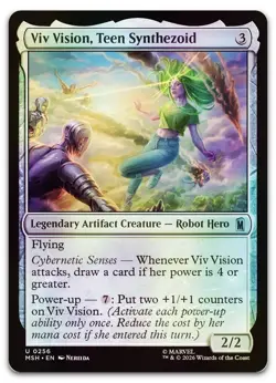 Viv Vision, Teen Synthezoid #256 (Foil) (NM) Marvel Super Heroes MSH Magic MTG - Image 1