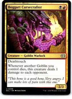 Boggart Cursecrafter 206 Uncommon Lorwyn Eclipsed Magic: The Gathering Near Mint - Image 1