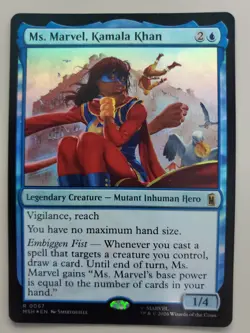 MTG Ms. Marvel, Kamala Khan Marvel Super Heroes Foil Rare - Image 1