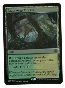 MTG Razorverge Thicket Foil Phyrexia All Will Be One Magic The Gathering TCG - Image 1