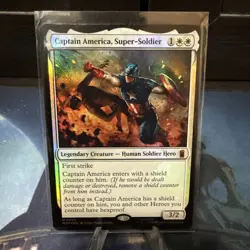 Captain America, Super-Soldier Regular Foil NM - MSH 9 MTG Marvel Super Heroes - Image 1