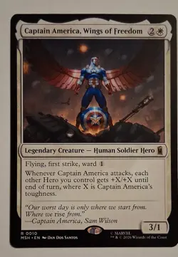 MtG Captain America, Wings of Freedom Marvel Super Heroes Regular $3 min order - Image 1