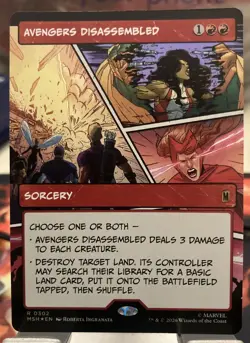 Avengers Disassembled Borderless Foil Marvel Super Heroes Mtg Nm 0302 - Image 1