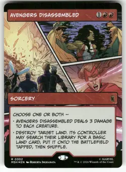 Avengers Disassembled (FOIL + Borderless) 302 Marvel Super Heroes MTG NM - Image 1