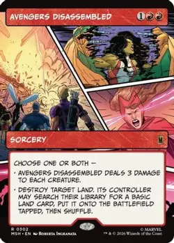 Avengers Disassembled (FOIL + Borderless) 302 Marvel Super Heroes MTG NM - Image 3