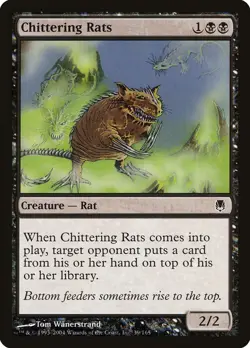 2004 Chittering Rats Darksteel MTG Magic the Gathering MTG LP - Image 1