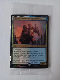MTG Marvel Super Heroes Captain America Living Legend Promo Foil - Image 1