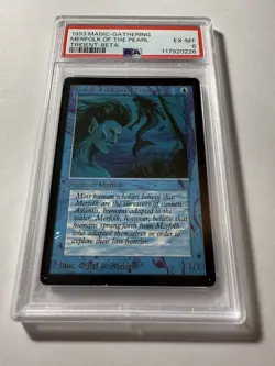 Merfolk of the Pearl Trident 1993 BETA MTG PSA 6 EX-MT Vintage - Image 1