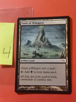 2003 Magic The Gathering Mirrodin #286 Vault of Whispers, C, Artif Land, B, cd4 - Image 1