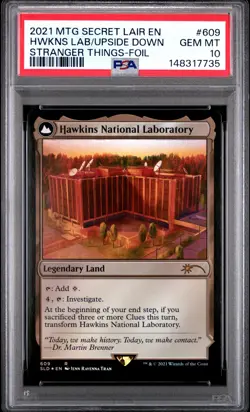 2021 MTG SECRET LAIR DROP #609 HAWKINS NATIONAL LABORATORY PSA 10 - Image 1
