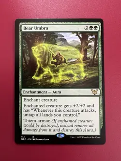 *** Bear Umbra *** Kamigawa Neon Dynasty Commander NM/LP MTG English - Image 1