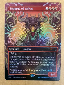MTG 1x RAINBOW FOIL Scourge of Valkas # 1490 Secret Lair Drop Magic the x1 NM - Image 1