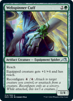 x4 Webspinner Cuff NEO MTG 214/302 UNCOMMON M/NM 4x - Image 1