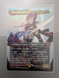Lightning, Army of One Borderless (0400) Final Fantasy Foil Magic The Gathering - Image 1